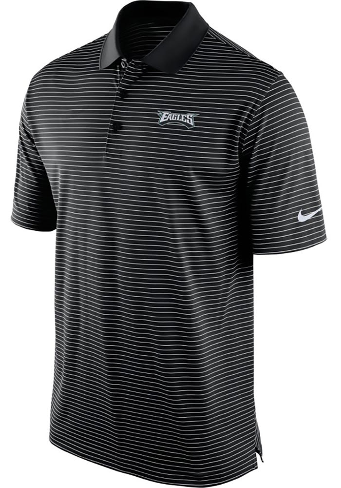 Nike Philadelphia Eagles Mens Black Stadium Stripe Short Sleeve Polo