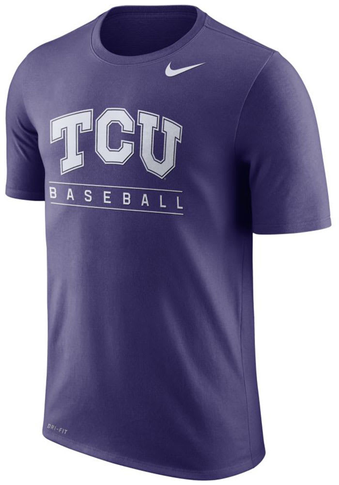 Nike TCU Horned Frogs Purple Team Issue Performance Short Sleeve T Shirt
