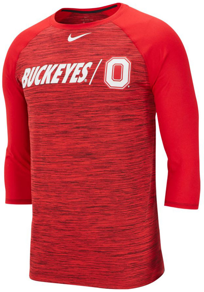 Nike Ohio State Buckeyes Red Baseball Performance Long Sleeve T-Shirt
