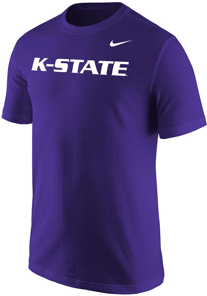 Nike K-State Wildcats Purple Word Short Sleeve T Shirt