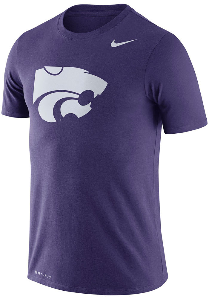 Nike K-State Wildcats Purple Legend Logo Short Sleeve T Shirt