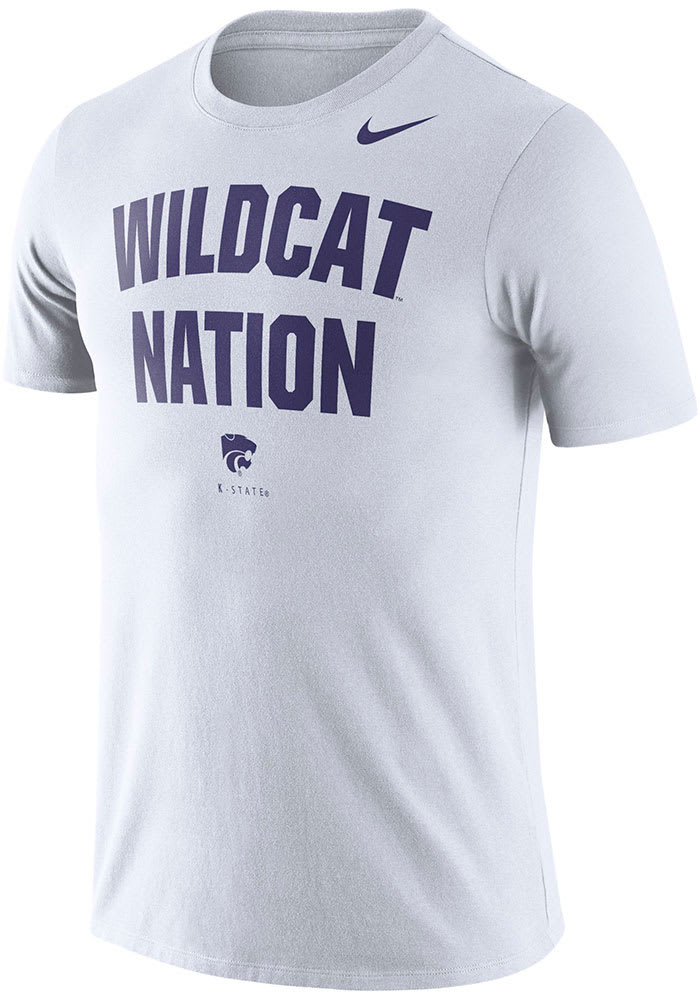 Nike K-State Wildcats White Phrase Short Sleeve T Shirt