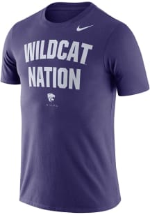 Nike K-State Wildcats Purple Phrase Short Sleeve T Shirt