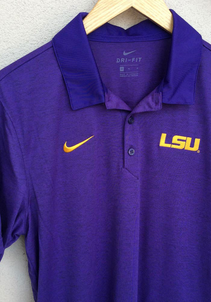 lsu golf polo
