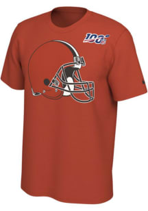 Nike Cleveland Browns Orange 100 Years Short Sleeve T Shirt
