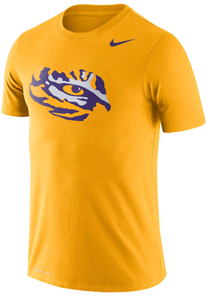 Nike LSU Tigers Gold Logo Performance Short Sleeve T Shirt