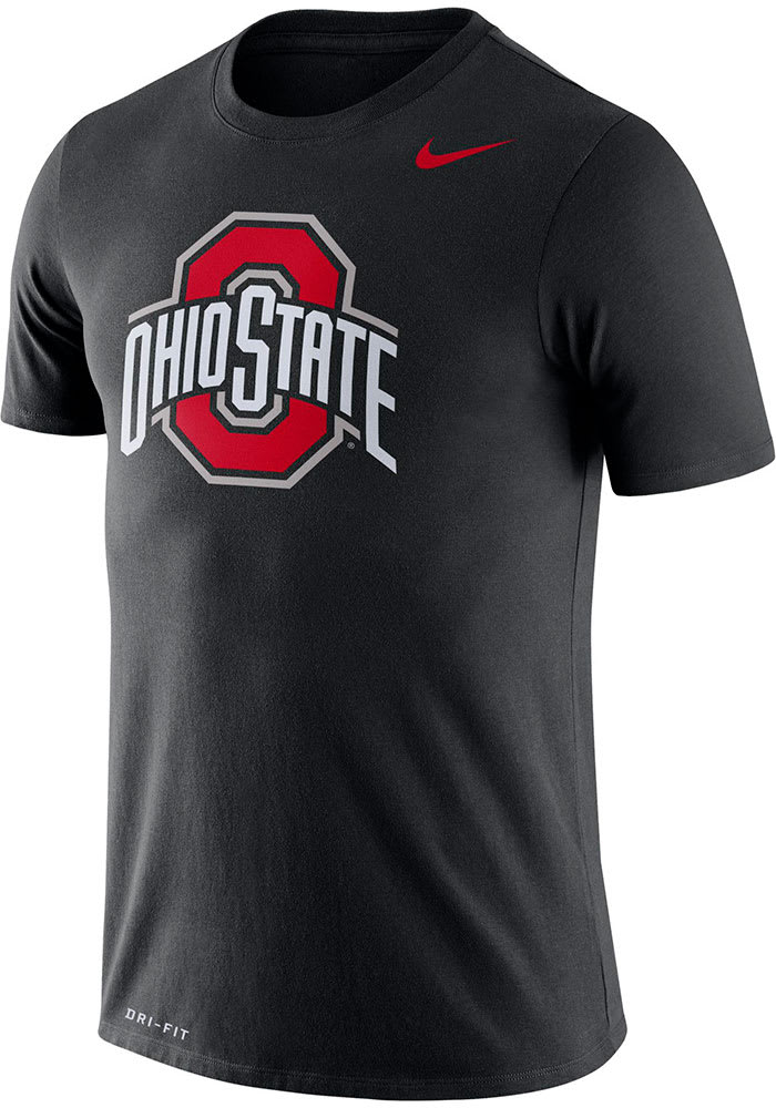 Nike Ohio State Buckeyes Black Logo Performance Short Sleeve T Shirt