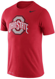 Nike Ohio State Buckeyes Red Logo Performance Short Sleeve T Shirt