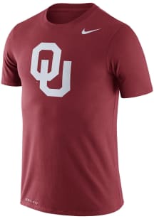 Nike Oklahoma Sooners Crimson Logo Performance Short Sleeve T Shirt