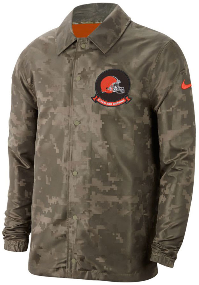 Nike Men's Coaches (NFL Cleveland Browns) Jacket in Brown, Size: Medium | NS5811UB93-99L