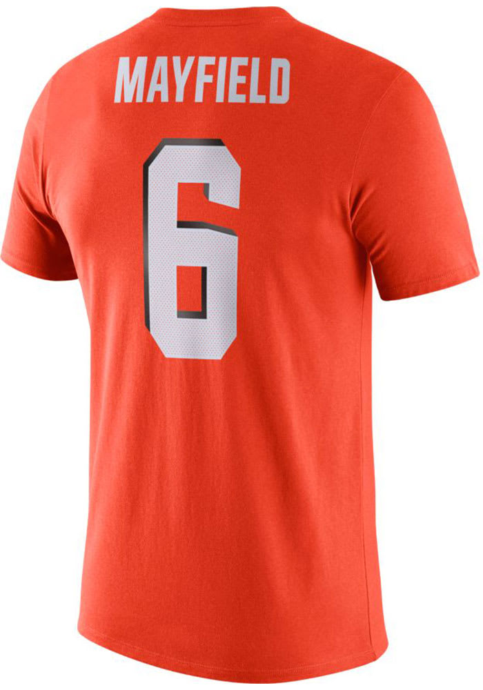 Baker Mayfield Cleveland Browns Orange Player Pride Short Sleeve Player T Shirt
