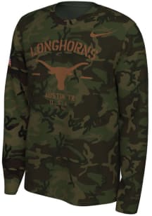 Nike Texas Longhorns Green Veterans Camo Legend Long Sleeve T-Shirt