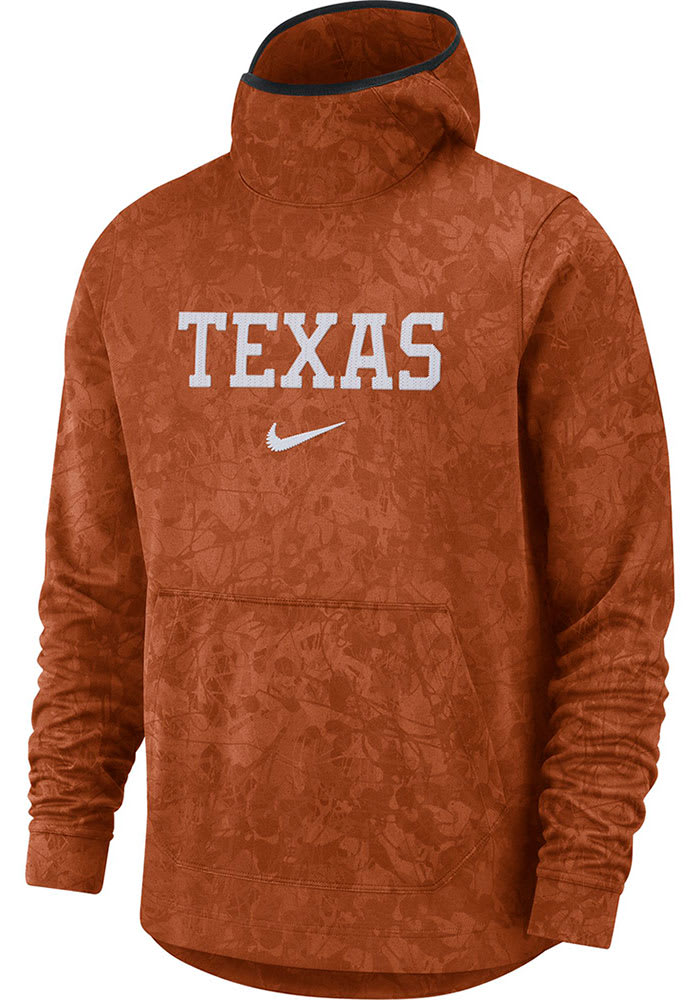 Texas Longhorns Nike BURNTORANGE DriFit All Over Pattern Book Print Hood