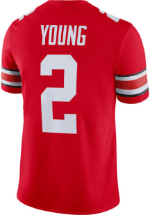 Chase Young Nike Mens Red Ohio State Buckeyes Number 2 Game Football Jersey