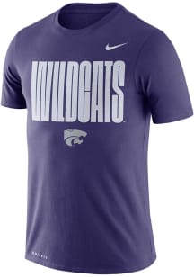 Nike K-State Wildcats Purple Legend Logo Short Sleeve T Shirt