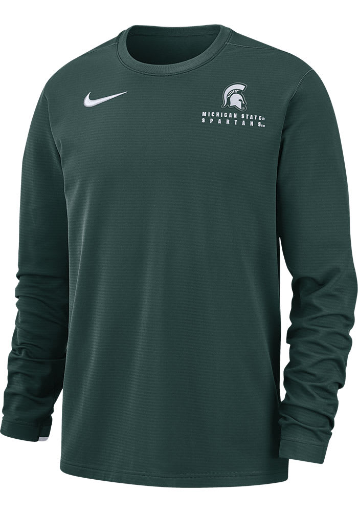 Nike Michigan State Spartans Long Sleeve Dry Top Sweatshirt - Green