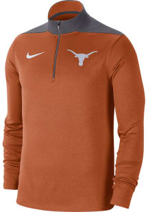 Nike Texas Longhorns Mens Burnt Orange Fan Fave Long Sleeve 1/4 Zip Pullover