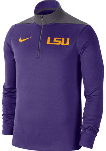 Nike LSU Tigers Mens Purple Fan Fave Long Sleeve 1/4 Zip Pullover
