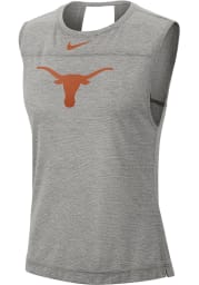 Nike Texas Longhorns Womens Grey Breathe Dri-FIT Cut Out Tank Top