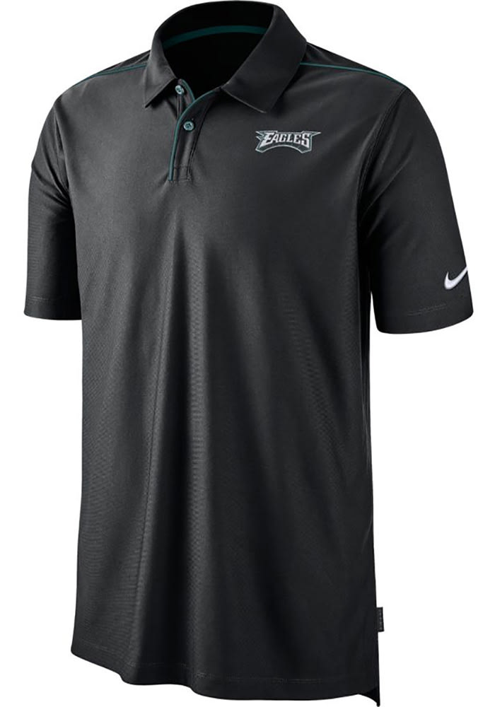 Nike Philadelphia Eagles Mens Black Team Issue UV Short Sleeve Polo