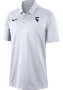 Mens Michigan State Spartans White Nike Franchise Short Sleeve Polo Shirt