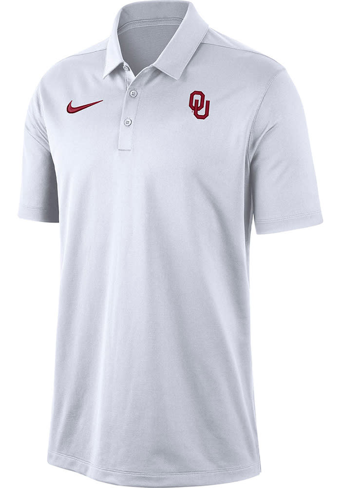 Nike Oklahoma Sooners Mens White Franchise Short Sleeve Polo