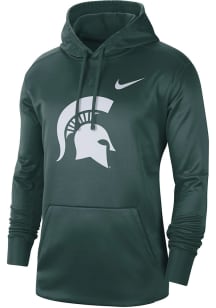 Mens Michigan State Spartans Green Nike Therma Long Sleeve Hoodie