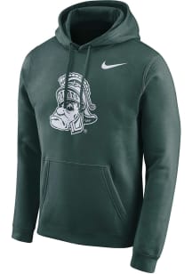 Mens Michigan State Spartans Green Nike Vault Hooded Sweatshirt