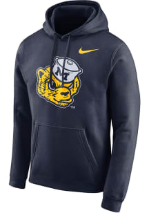 Mens Michigan Wolverines Navy Blue Nike Vault Hooded Sweatshirt