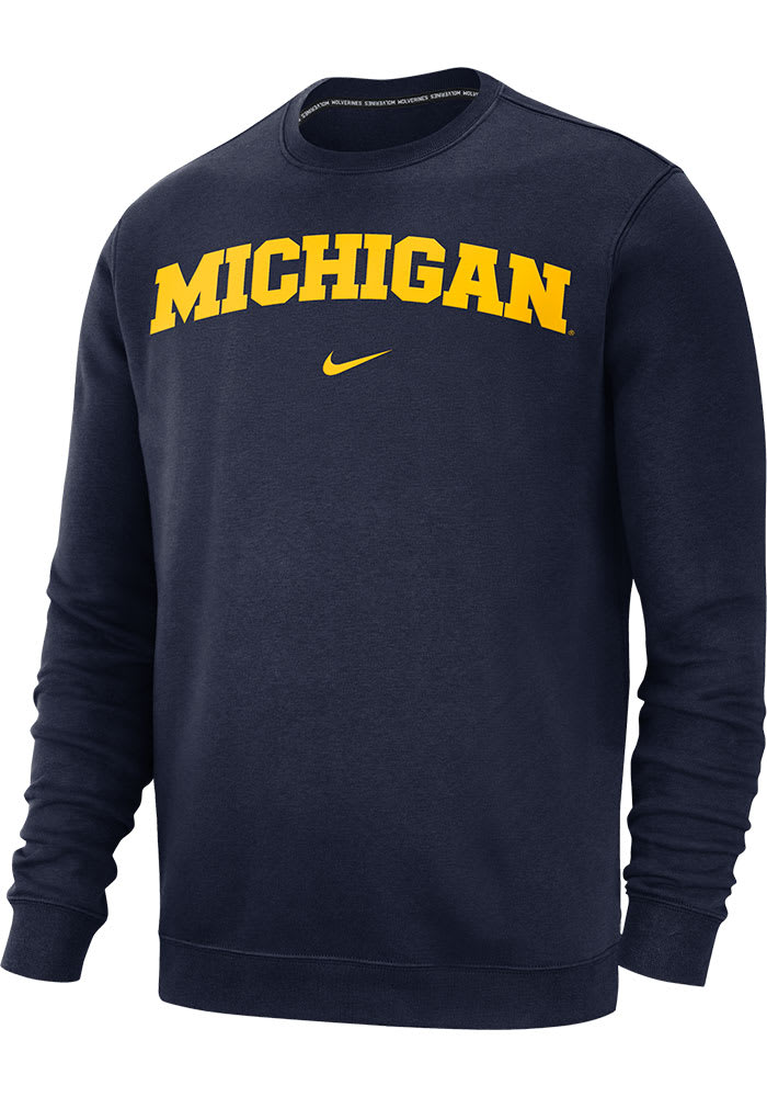 Michigan NIL Burnett 4 Crewneck Sweatshirt - Navy main image 0