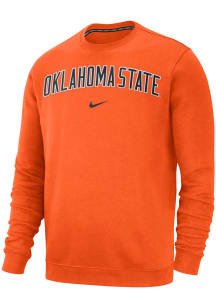 Nike Oklahoma State Cowboys Mens Orange Club Long Sleeve Crew Sweatshirt
