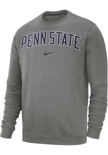 Nike Penn State Nittany Lions Mens Grey Club Long Sleeve Crew Sweatshirt
