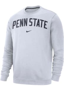 Nike Penn State Nittany Lions Mens White Club Long Sleeve Crew Sweatshirt
