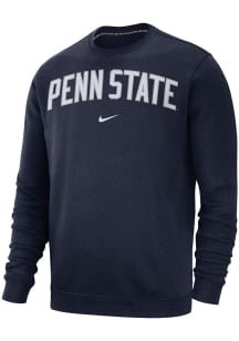 Nike Penn State Nittany Lions Mens Navy Blue Club Long Sleeve Crew Sweatshirt