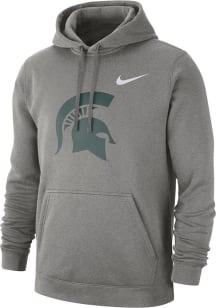 Nike Michigan State Spartans Mens Grey Club Long Sleeve Hoodie