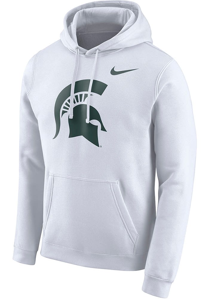 Nike Michigan State Spartans Mens Club Design Hoodie - WHITE