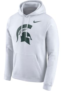 Nike Michigan State Spartans Mens White Club Long Sleeve Hoodie