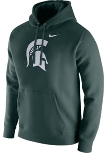 Mens Michigan State Spartans Green Nike Club Hooded Sweatshirt