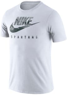 Nike Michigan State Spartans White Futura Short Sleeve T Shirt