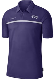 Nike TCU Horned Frogs Mens Purple Team Issue Short Sleeve Polo