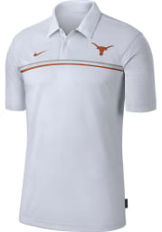 Nike Texas Longhorns Mens White Team Issue Short Sleeve Polo