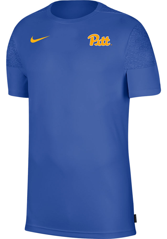 Nike Pitt Panthers Blue Coach Team Issue Short Sleeve T Shirt