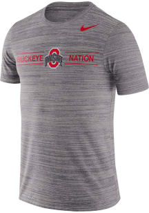 Nike Ohio State Buckeyes Grey Velocity GFX Legend Short Sleeve T Shirt