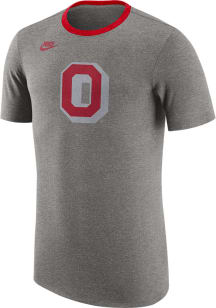 Nike Ohio State Buckeyes Grey Tri Blend Short Sleeve Fashion T Shirt