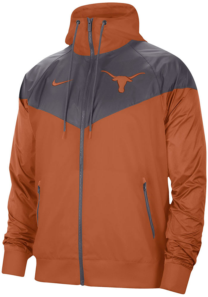 Nike Texas Longhorns Mens Burnt Orange Campus Windrunner Light Weight Jacket