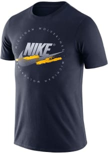 Nike Michigan Wolverines Navy Blue Summer DNA Short Sleeve T Shirt