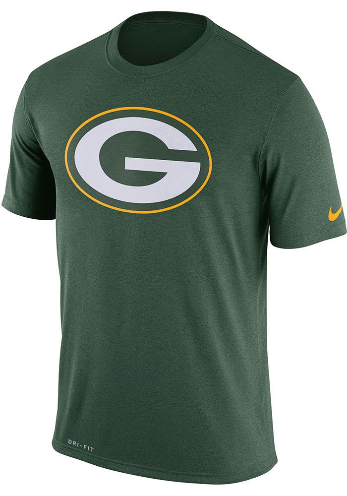 Nike Men's Green Bay Packers Legend Logo T-Shirt - S (Small)