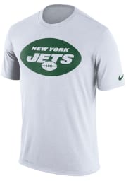 Nike New York Jets White Legend Logo Essential Short Sleeve T Shirt