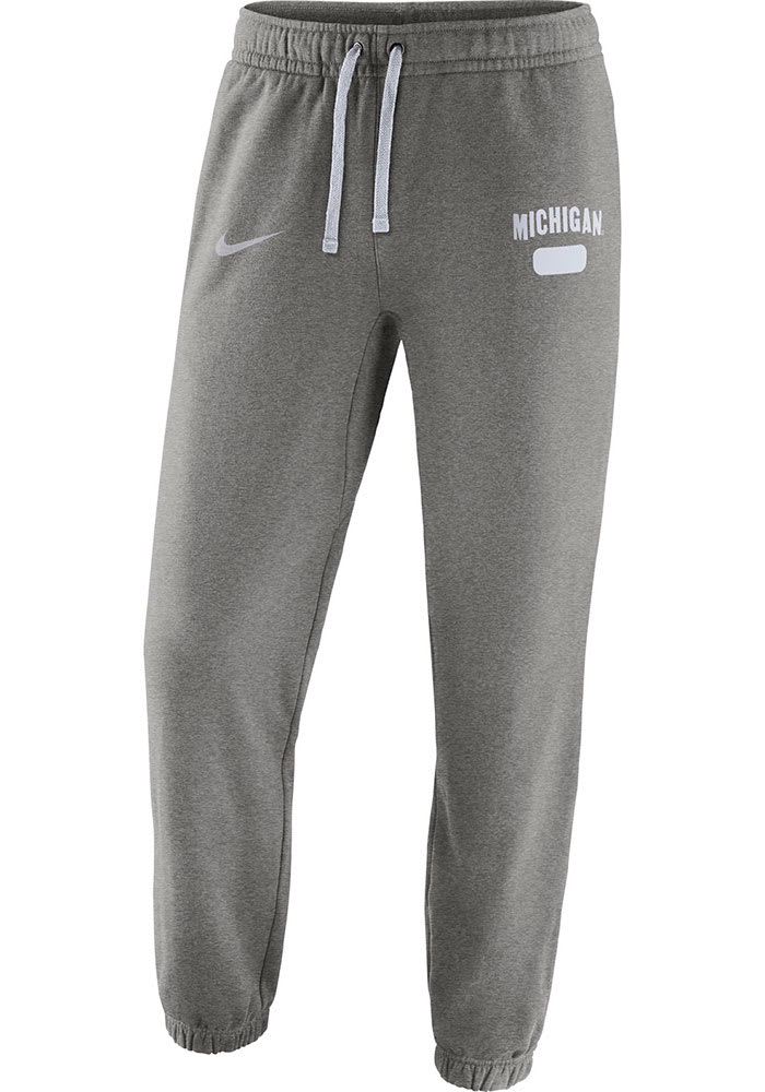 Nike Michigan Wolverines Mens Grey Saturday Sweatpants
