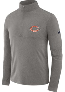 Nike Chicago Bears Mens Grey Core Long Sleeve 1/4 Zip Pullover